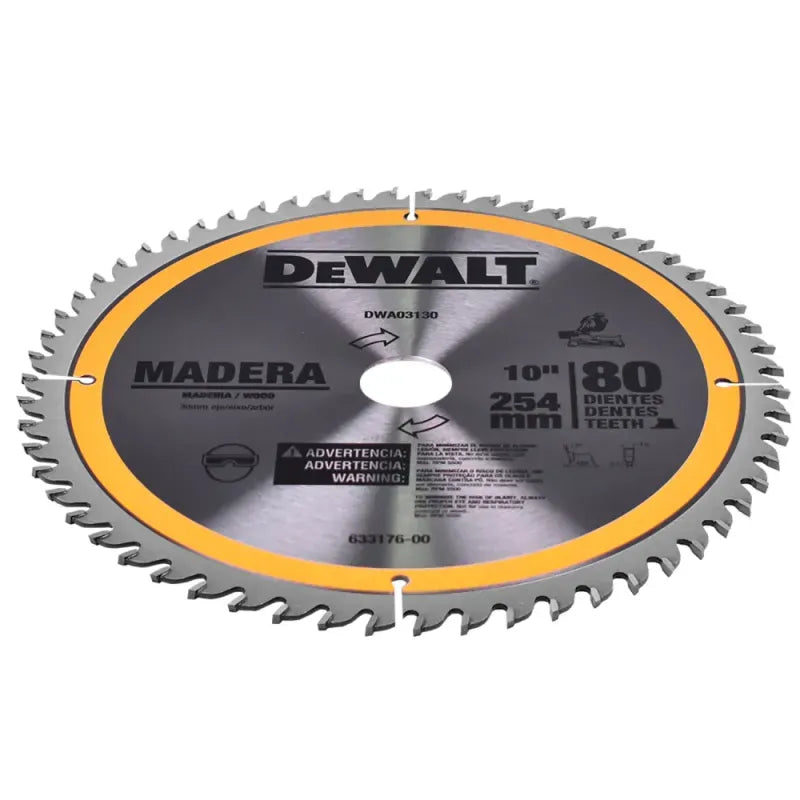 Disco de Serrar para Madera 80 Dientes DWA03130 Dewalt