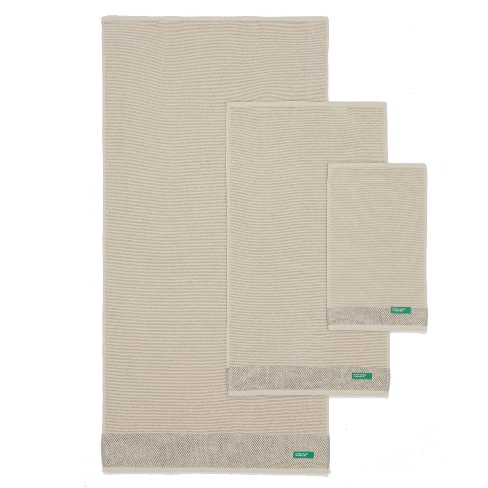 Set de 3 Toallas Benetton de Algodón 450GSM: Toalla Tocador, Lavabo y Baño. Ultra suaves, Absorbentes y Duraderas